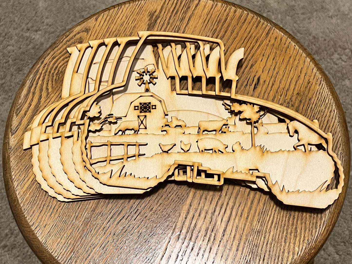 Tractor with Farm Scene