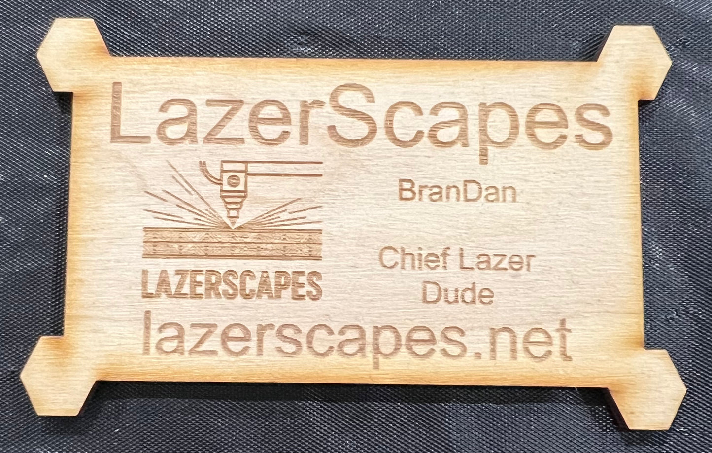Business Cards - Lazer cut wood