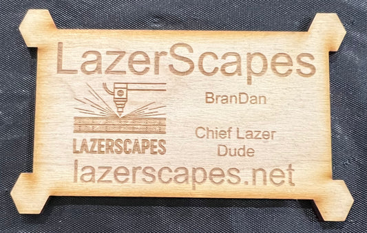 Business Cards - Lazer cut wood